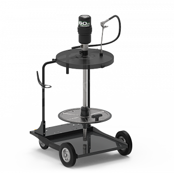 Передвижной комплект для раздачи смазки из бочек 200кг с катушкой