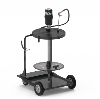 Передвижной комплект для раздачи смазки из бочек 200кг с катушкой